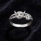 🔥LAST DAY 49% OFF 💕 ✨ Handcrafted Highland Cow Adjustable Ring