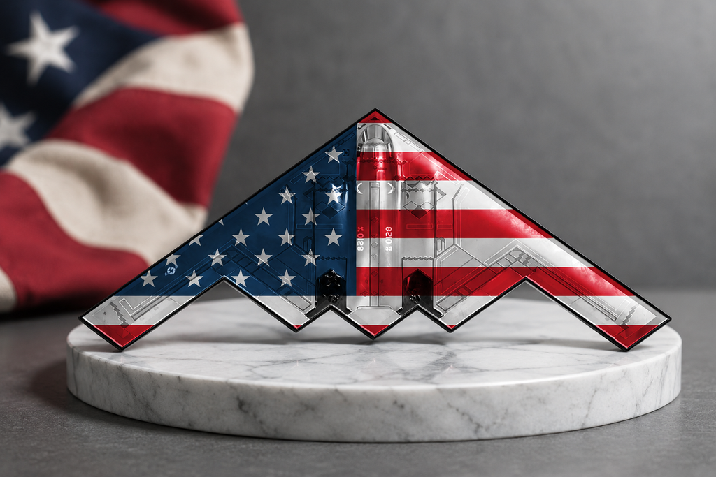 🏆 Flash Sale: 60% OFF Spirit of ’76 B-2 Stealth Bomber Challenge Coin – 250th Anniversary Patriotic Collectible