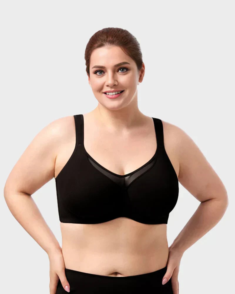 🏆 Last Day Special Price £10.99 ! 💐Women's Elegant Sheer Full Coverage Plus Size Bra