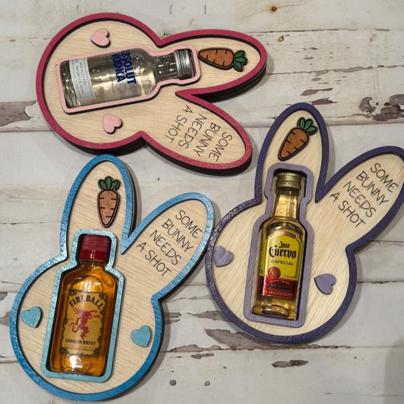 🐰 Some Bunny Needs a Shot! – Easter Bunny Liquor Bottle Holder