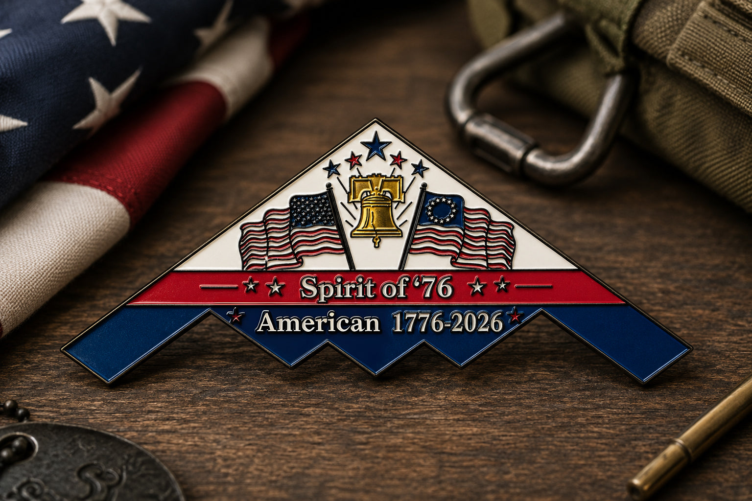🏆 Flash Sale: 60% OFF Spirit of ’76 B-2 Stealth Bomber Challenge Coin – 250th Anniversary Patriotic Collectible